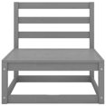 thumbnail image 2 of vidaXL Garden Middle Sofas 2 pcs Grey Solid Wood Pine, 2 of 4
