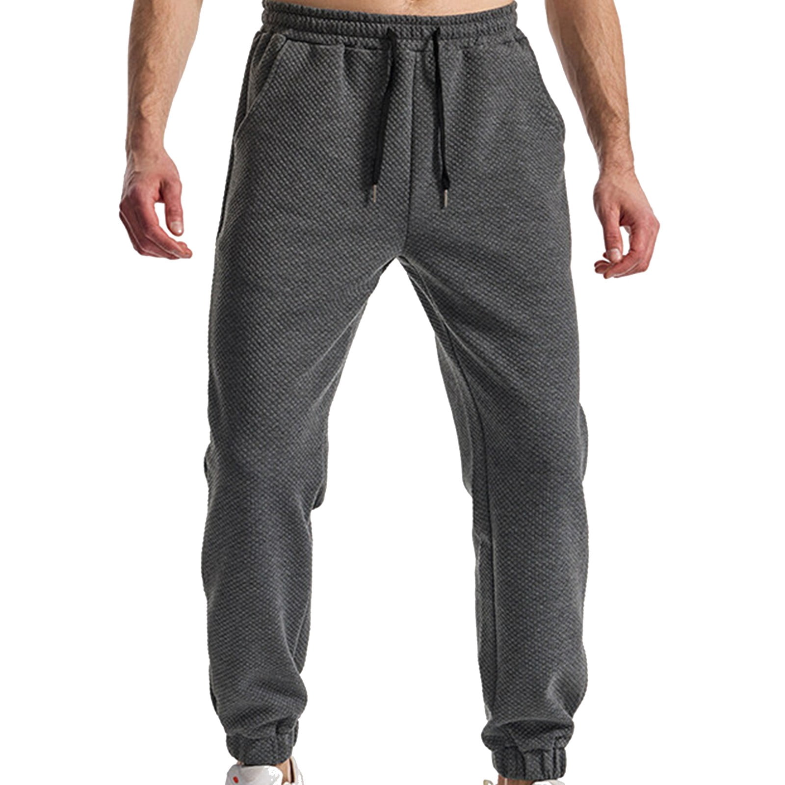 Men's Loose Fit Summer Workout Joggers - Cuffed Hem Plus Size Athletic Pants