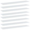 thumbnail image 1 of vidaXL Bookshelf Boards 8 pcs High Gloss White 100x20x1.5 cm Engineered Wood, 1 of 5