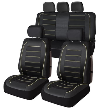 Universal Fit Car Seat Cover – Full Set of Automotive Car Seat Covers, Premier Leatherette Seat Covers, Water-resistant Seat Protector for Cars, Trucks, SUVs and Vans