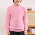 thumbnail image 4 of MeetoTime 4-18 Years Children's Knitted Undershirt Solid Color Thick Half High Neck Long Sleeved Pullover Top, 4 of 4