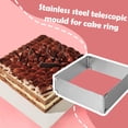thumbnail image 2 of BMYJ Cake Ring Stainless Steel Adjustable, Rectangle Shaped Detachable Mousse Cake Cutter, DIY Baking Tool, Cake Cutter, and Baking Mold for Birthday Cake, Dessert, and Pastry, 2 of 8