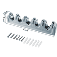 thumbnail image 3 of Broom Mop Holder, Wall Mount, Mop Holder, Mop and Broom Holder Organiser, Wall Rack Rake, Broom Mop Rack, Organiser Rail Wall Holder with 6 Hooks and 5 Quick Releases for Mop, 3 of 9