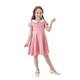 thumbnail image 2 of Ketyyh-chn99 Robes Fille Été Robes d'Été Été Manches Longues Robe Courte Princesse Jupe Tutu Sans Manches Robe d'Été Rose,7-8 Ans, 2 of 5