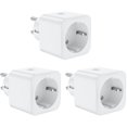thumbnail image 1 of WiFi Connection Plug, 16A 3300W Smart Plug, Compatible with Alexa Google Home, with Voice Control and Remote Control, Timer Socket with Timer Function (3 Pack), 1 of 5