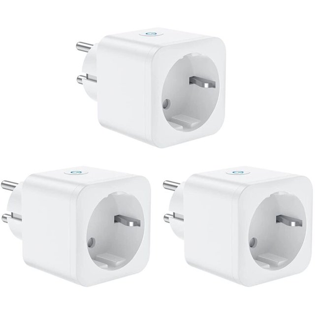 WiFi Connection Plug, 16A 3300W Smart Plug, Compatible with Alexa Google Home, with Voice Control and Remote Control, Timer Socket with Timer Function (3 Pack)