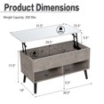 thumbnail image 4 of Costway 31.5"  Lift Top CoffeeTable ModernTable W/ Hidden Compartment&Wood Legs For Home, 4 of 10