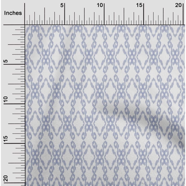 oneOone Polyester Lycra Fabric Swirl & Geometric Ikat Printed Craft Fabric BTY 56 Inch Wide