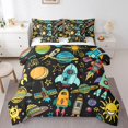 thumbnail image 1 of YST 7-Piece Outer Space Comforter Set, Cosmic Rocket Cartoon Robot Bedding, King – Includes Fitted Sheet and Flat Sheet, 1 of 5