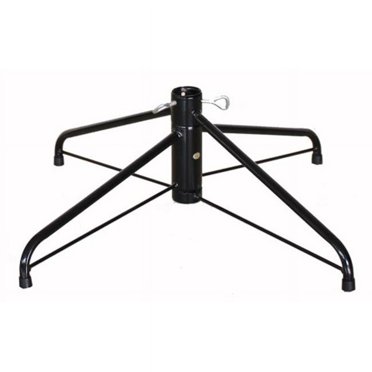 Puleo International 22 inch Folding Stand for 6.5 8 Foot Trees with 1.25 Inch Diameter Center, Black