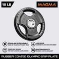 thumbnail image 2 of MAGMA Virgin Rubber 2-Inch Cast Iron Olympic Grip Plates, for Strength Training, Weightlifting, Muscle Toning, Weight Loss & Crossfit, 2 of 9