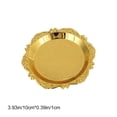 thumbnail image 3 of Weloille Gold Metal Embossed Decorative Tray, Round Vanity Tray Jewelry Organizer, Multi Purpose Serving Tray for Dessert Snacks Kitchen Bedroom Vanity Countertop Use, 3 of 6