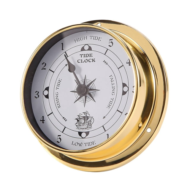 Tidal Clock, Wall Mounted Tester Copper Shell Marine for Weather Station, Wall Hanging Boat Using T