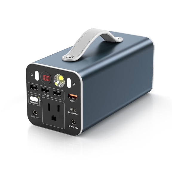 Fovendi Station d'Alimentation Légère, Banque d'Alimentation Portable 150 W avec Prise CA, Alimentation de Secours CC/PD pour Camping, Voyage et Occultation à la Maison