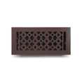 thumbnail image 1 of Floor Vent Cover / Register 4” x 10” with Damper – Decorative Tudor Mushroom Design, Cast Aluminum, Powder Coated, Repaintable, 6” x 12” Outer Faceplate, Bevelled Edges, Easy to Install (VR100), 1 of 1