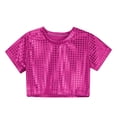 thumbnail image 1 of TIEVOSA Robe de Fête Décontractée à Paillettes pour Filles et Garçons, Manches Courtes, pour 3-4 Ans (Rose Vif), 1 of 5