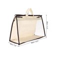thumbnail image 2 of Unique Bargains Handbag Dust Bags, M Size PVC Dustproof Transparent Purse Protector, Beige, 2 of 5