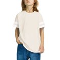 thumbnail image 3 of RXIRUCGD 2025 Vêtements d'Été pour Enfants, T-shirt à Rayures pour Garçons et Filles, Mode Mignon, Col Rond, Manches Courtes, 3 of 7