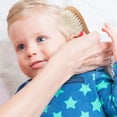 thumbnail image 3 of 2 Pack Natural Wooden Baby Hairbrush and Comb Set Gentle Cradle Cap Care Grooming Kit, 3 of 4