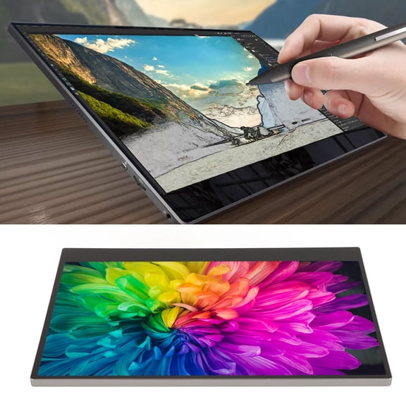 15.6 Inch Portable External Monitor, 4K 3840x2160 IPS LED Gaming Touchscreen Monitor, with Micro HD Multimedia Interface, USB C, for Xbox, Switch, Laptop PC