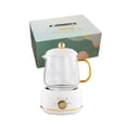 thumbnail image 2 of Weloille Mini Electric Stew Cup 1 Piece, 20.3 oz Multifunctional Glass Health Cup, Portable Heating Water Kettle, 600W Fast Heating Mug for Home Office Travel Tea Making, 2 of 6