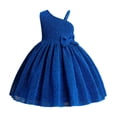 thumbnail image 1 of WEAIXIMIUNG Robes d'Été pour Filles Taille 6-7 Robe de Concours pour Enfants Robe de Fête Nœud Papillon Sans Manches, 1 of 5