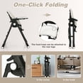 thumbnail image 3 of Babyjoy 4-in-1 Foldable Baby High Chair Height Adjustable Feeding Chair w/ Wheels Grey, 3 of 6