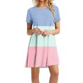 thumbnail image 1 of TJAZFJPA Robe Blanche Femmes Femmes Été Robes Décontractées Manches Courtes Robes d'Été Décontractées Robes T-Shirt Jupes de Plage Robes Mini Robes Femmes Formelles Aguichant Robe Rouge, 1 of 5