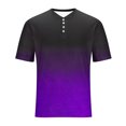 thumbnail image 4 of Plebaso Mens Fashion Tshirts Button Short Sleeve Pullover Shirts Summer Casual Basic Tees Tops for Men, 4 of 6
