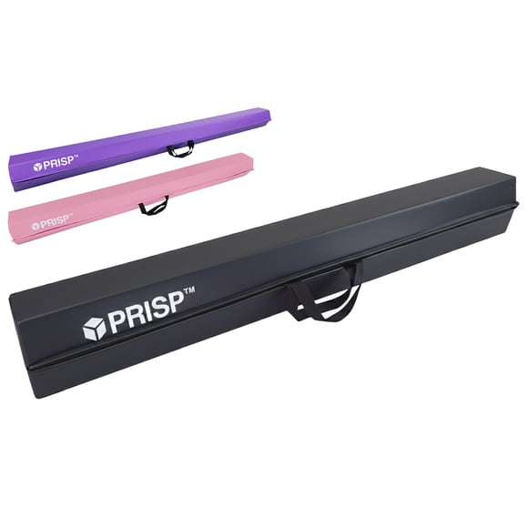 PRISP Poutre de Gymnastique Pliable pour la Pratique à la Maison; Poutre d'Équilibre en Mousse pour Enfants et Adultes, 8 Pi, Noir