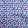 thumbnail image 1 of oneOone Popeline de Coton Tissu Violet Feuille Tropicale avec Texture Rayée Matériel de Robe Tissu Imprimé Tissu au Mètre 56 Pouces de Large, 1 of 4