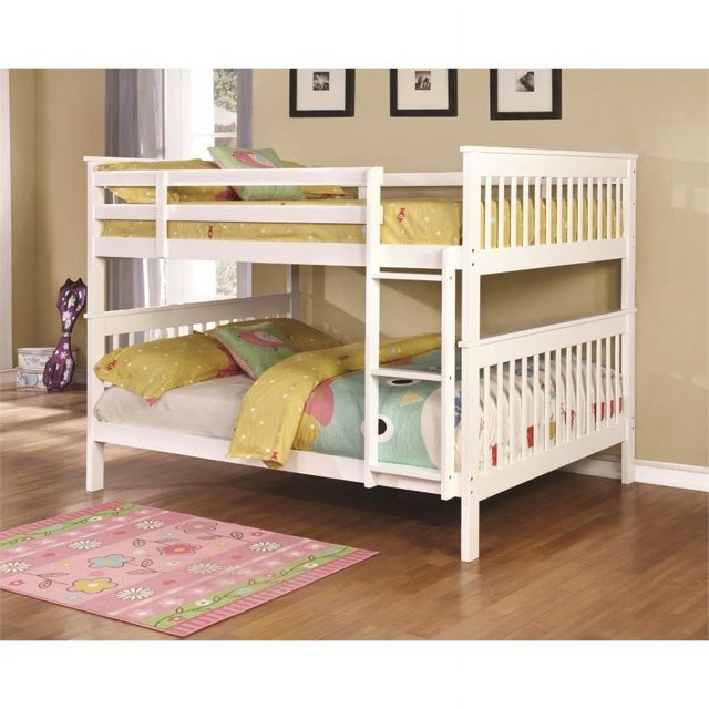 Stonecroft Furniture Lit Superposé Cabrillo Simple sur Simple en Blanc