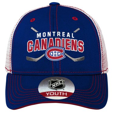Youth Montreal Canadiens Lockup Meshback Adjustable Hat - Size Youth