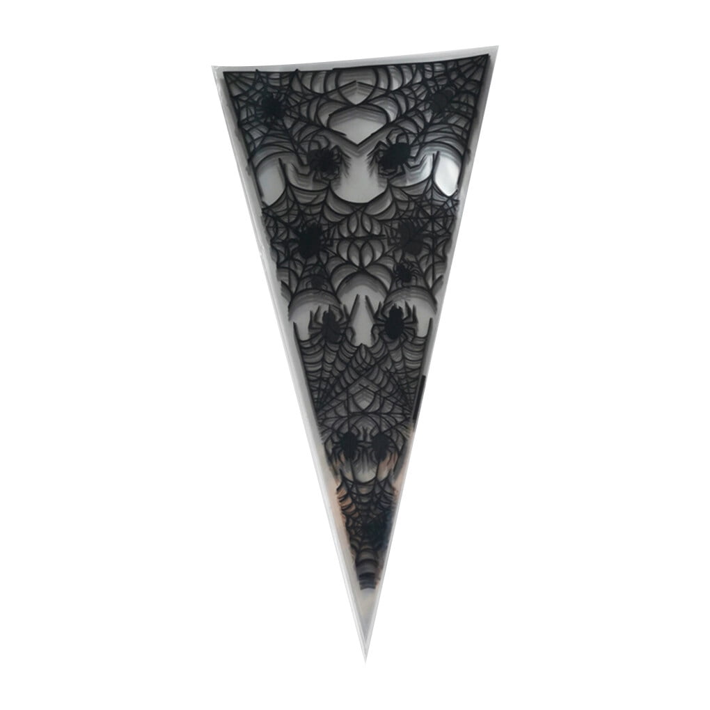 Maytalsory 100PCS CELLOPHANE CONE BAGS BAG Sweet Candy Kids Party Favour Cones cello Spider