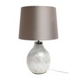 thumbnail image 5 of Lampe de table Simple Designs 1 lumière nacrée avec abat-jour en tissu, 5 of 5