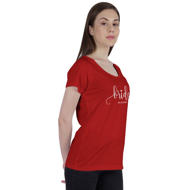 Inkdotpot Personalized Womens Tshirt Top BrideWeddingAnnouncement Shirt-DW