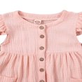 thumbnail image 4 of Toddler Girls Solid Color Dress Summer Ruffle Linen Baby Mini Skirt Cqh, 4 of 6