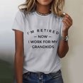 thumbnail image 2 of B91xZ Womens Tops Robe Ample à Manches Courtes Col Rond T Shirts, Gris S, 2 of 4