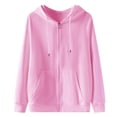 thumbnail image 1 of Men's Full Zip Hoodie Unisex Long Sleeve Hooded Sweatshirt Lightweigh Drawstring Zip Up Jacket with Pockets, 1 of 3