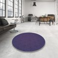 thumbnail image 4 of Ahgly Company Machine Washable Indoor Round Transitional Plum Purple Area Rugs, 6' Round, 4 of 7