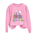 thumbnail image 2 of EGNMCR Easter T-Shirts Imprimés pour Femmes T-Shirts Graphiques T-Shirts pour Femmes T-Shirt à Col Rond pour Femmes Easter Imprimé à Manches Longues Chandails T-Shirts pour Femmes, 2 of 5