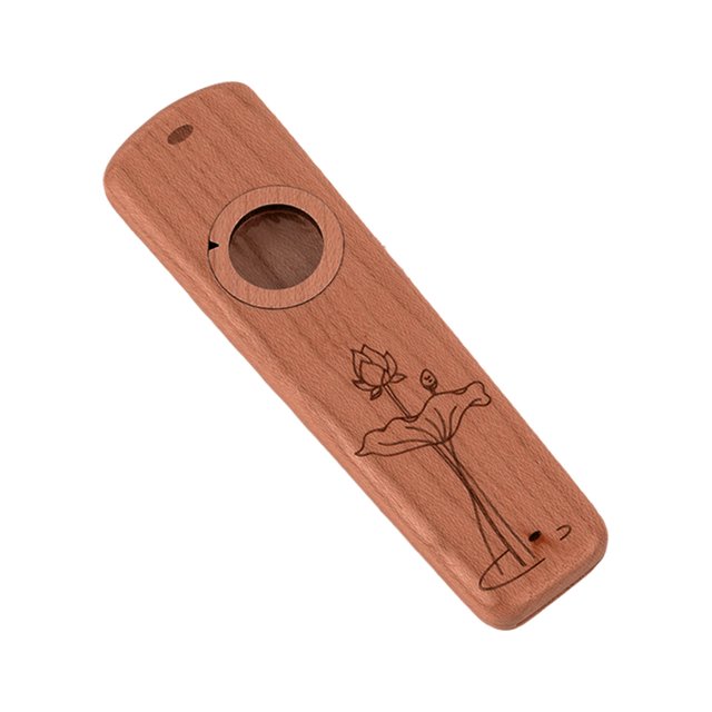 Portable Kazoo,Durable Wood Mouth Kazoo Guitar Partner Flute Musical Instrument Gift