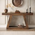 thumbnail image 3 of Tribesigns 55" Farmhouse Console Table, Wood Sofa Table with Storage for Hallway, Living Room, Brown, 3 of 5