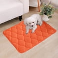 thumbnail image 4 of Meitianfacai Winter Plush Pet Mat Cats Mat Dog Mat Kennel Mat Winter Warm Wear Counteractive Scratch Counteractive Biting Counteractive Washable Puffy Mat, Orange, 4 of 6