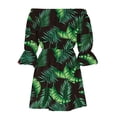 thumbnail image 4 of Ketyyh-chn99 Robes Maxi pour Femmes 2024 Robe Évasée à Fleurs Robe Maxi d'Été pour Femme Côtelée Sans Bretelles Longue Décontractée Élégante Robes de Soirée Vert,TG, 4 of 5