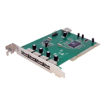 StarTech.com Adaptateur de Carte USB PCI 7 ports - Adaptateur de Contrôleur PCI vers USB 2.0 - Carte d'Extension Profil Complet (PCIUSB7) - Adaptateur USB - PCI - USB, USB 2.0 - 7 ports