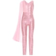 thumbnail image 4 of Kaerm Combinaison Short à Paillettes pour Fillette Sans Manches Tenue de Danse Bal une Pièce Justaucorps pour Fête Rose 10, 4 of 5