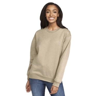 Gildan SF000 Adult Softstyle Fleece Crew Sweatshirt - SAND - M