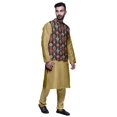 thumbnail image 2 of Atasi Kurta Pyjama Uni et Ensemble de Veste Nehru Imprimée pour Tenue de Fête pour Hommes, 2 of 3