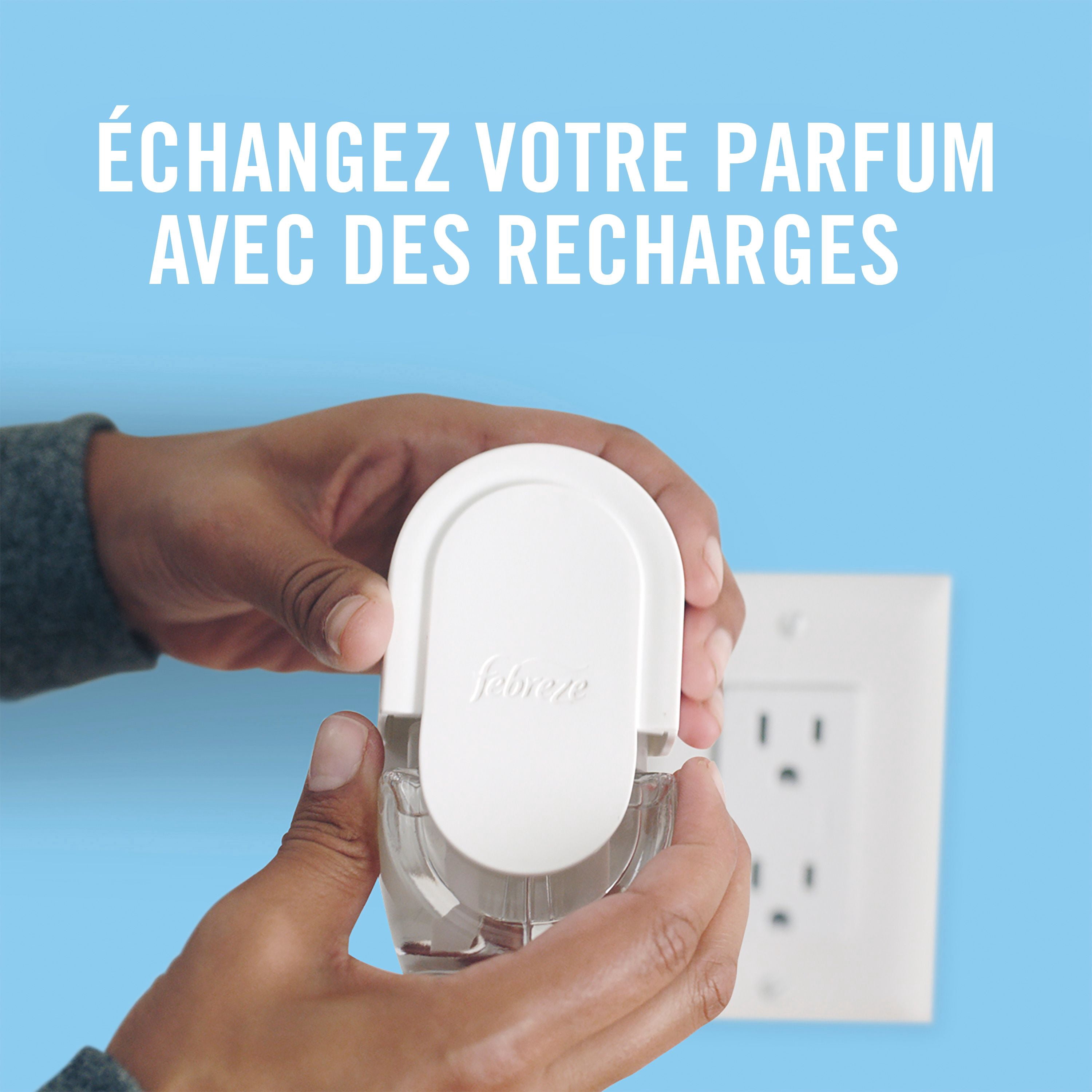 Febreze Désodorisant à Brancher, Recharge d'Huile Parfumée Anti-Odeurs, Parfum Rêves de Lavande, 3 Recharges